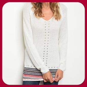 White Sweater Top